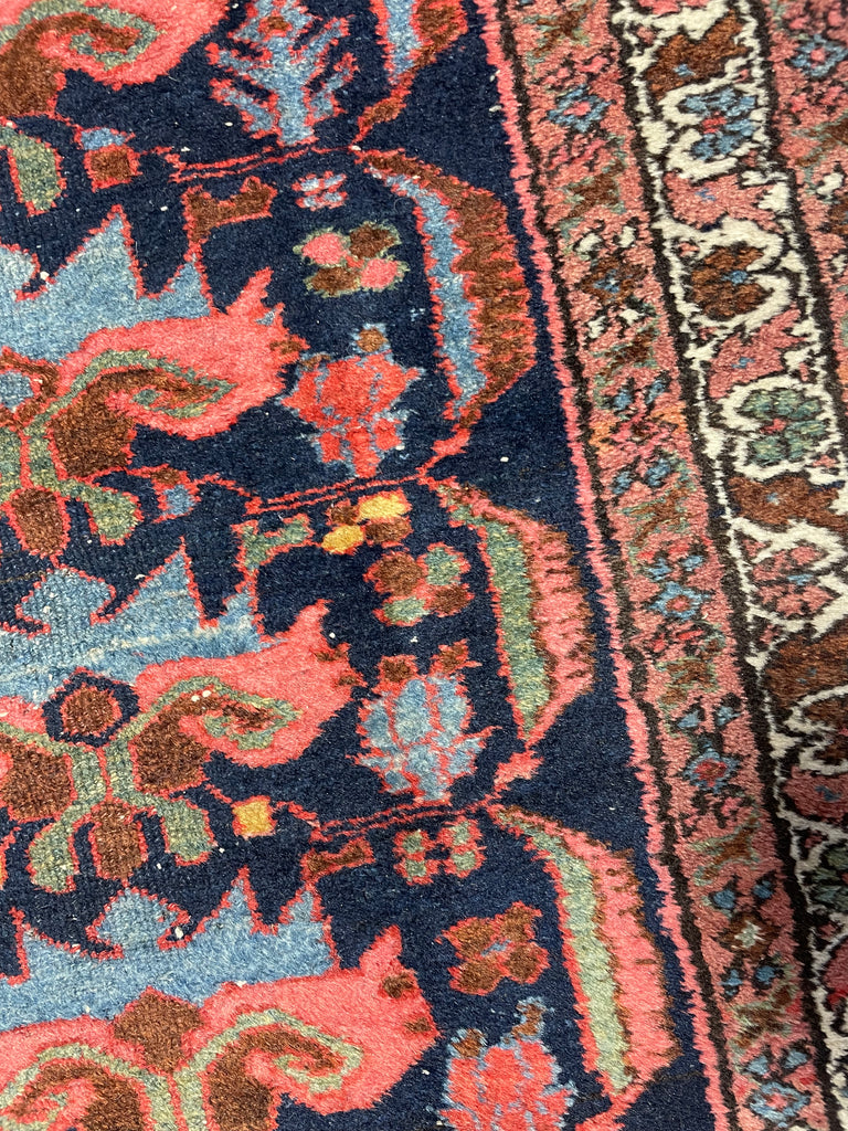 SOLD | LONG & NARROW Antique STUNNER | Navy, Salmon, Green & more Antique Runner | 2.9 x 16.11