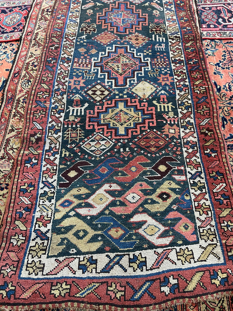 SOLD | UNIQUE & RARE Trans-Caucasian Antique Runner | DATED Soulful, Interesting & Complex Runner | 2.9 x 7.8