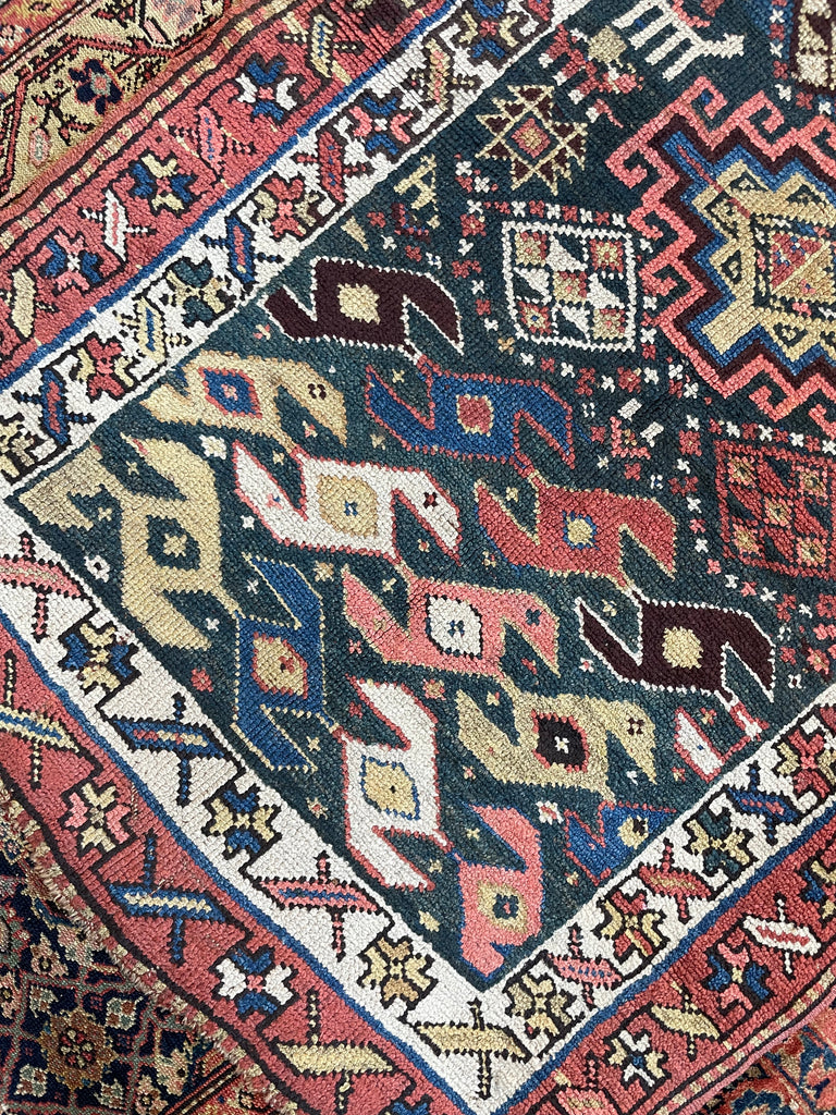 SOLD | UNIQUE & RARE Trans-Caucasian Antique Runner | DATED Soulful, Interesting & Complex Runner | 2.9 x 7.8