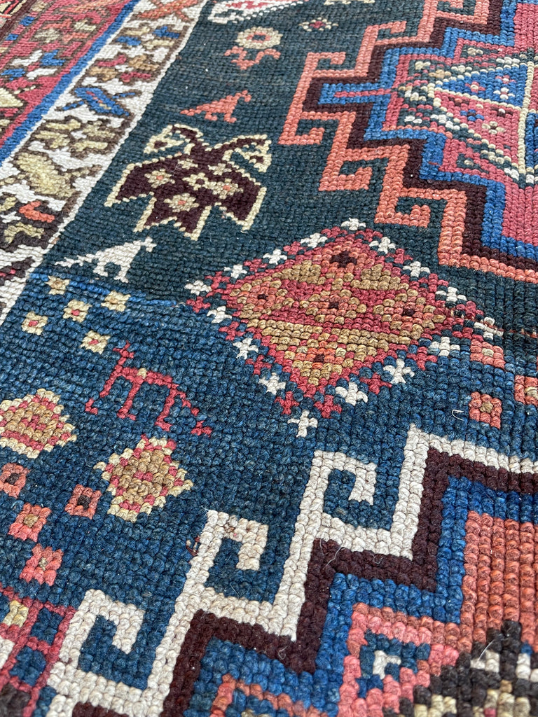 SOLD | UNIQUE & RARE Trans-Caucasian Antique Runner | DATED Soulful, Interesting & Complex Runner | 2.9 x 7.8