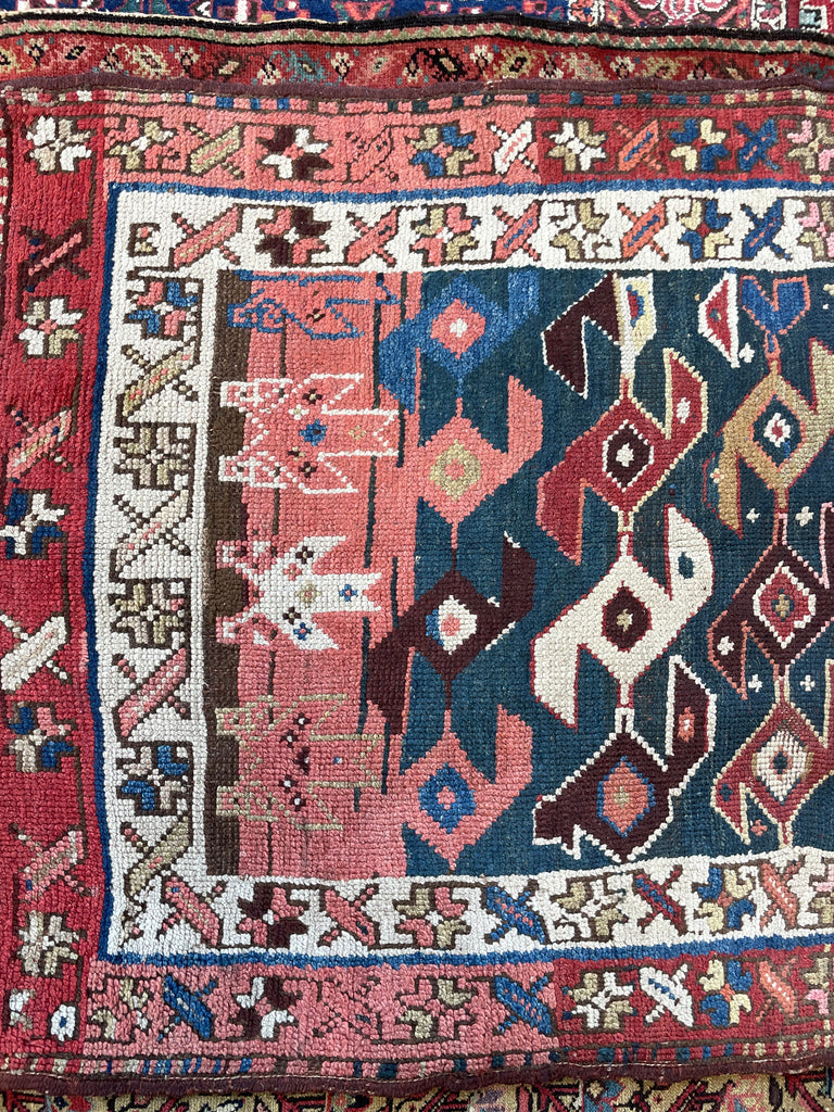 SOLD | UNIQUE & RARE Trans-Caucasian Antique Runner | DATED Soulful, Interesting & Complex Runner | 2.9 x 7.8