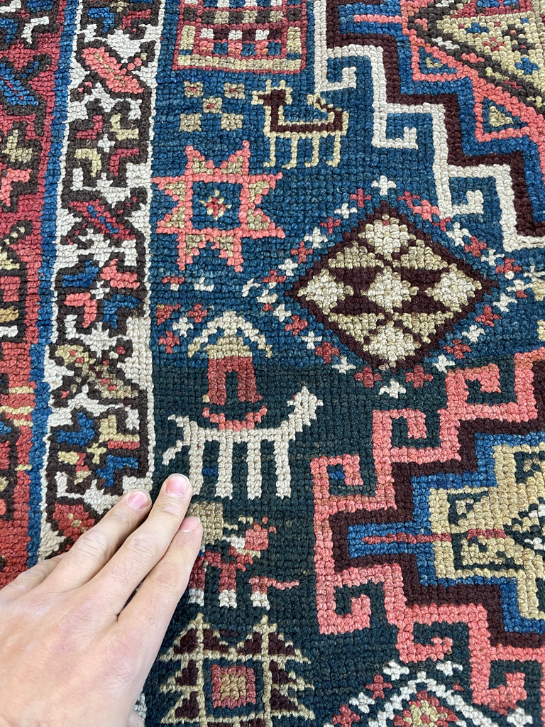 SOLD | UNIQUE & RARE Trans-Caucasian Antique Runner | DATED Soulful, Interesting & Complex Runner | 2.9 x 7.8