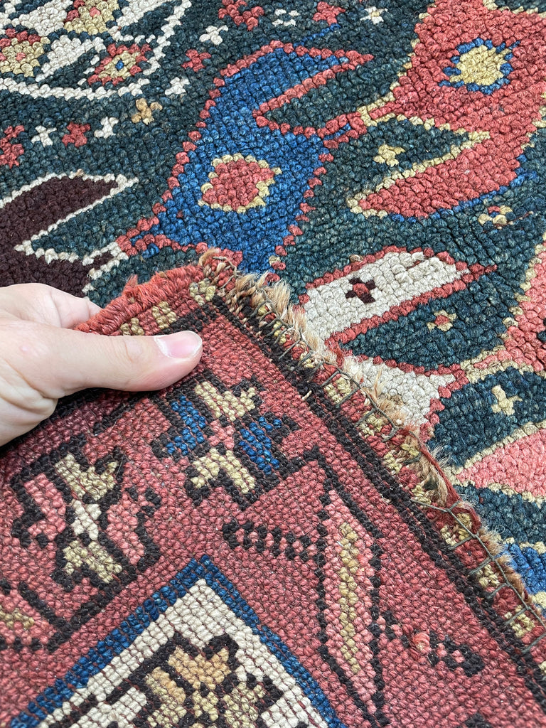 SOLD | UNIQUE & RARE Trans-Caucasian Antique Runner | DATED Soulful, Interesting & Complex Runner | 2.9 x 7.8
