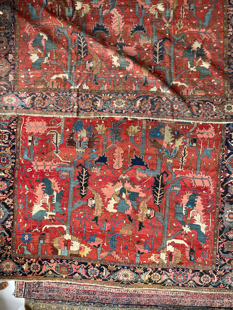 SOLD | LEGENDARY ONE OF ONE - TURN OF THE CENTURY PALATIAL MASTERPIECE | PALACE SIZE BLOOMING JUNGLE DESIGN | 14 x 22