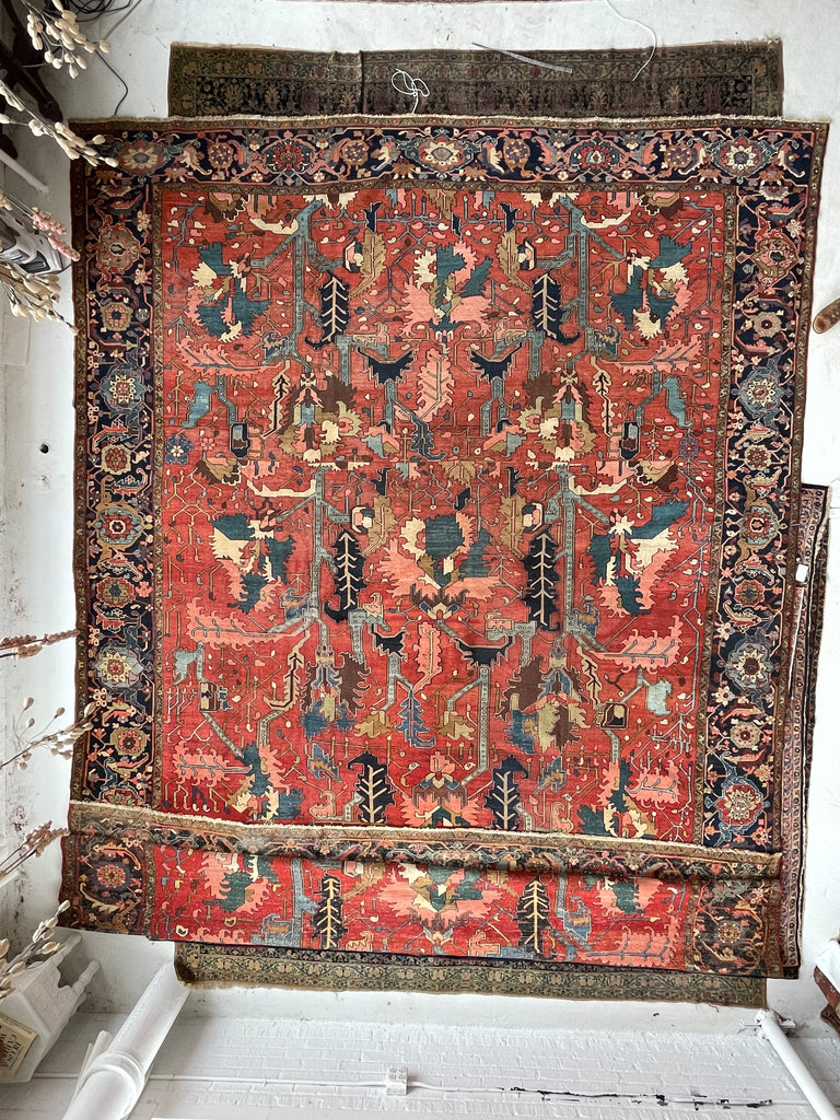 SOLD | LEGENDARY ONE OF ONE - TURN OF THE CENTURY PALATIAL MASTERPIECE | PALACE SIZE BLOOMING JUNGLE DESIGN | 14 x 22