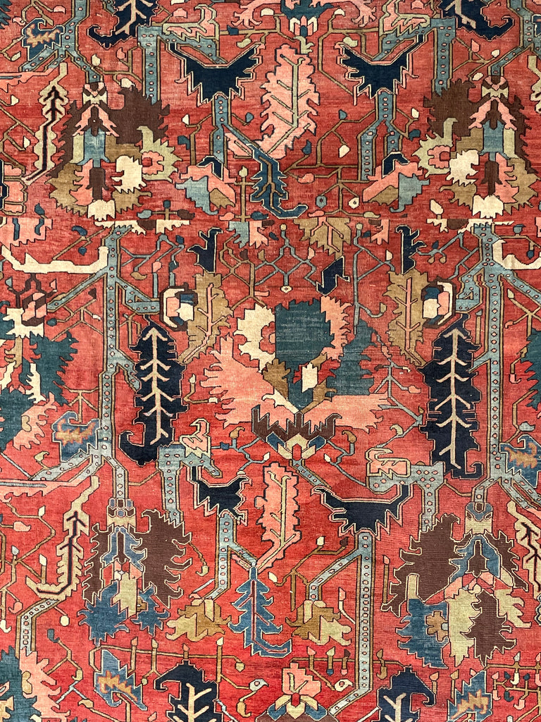 SOLD | LEGENDARY ONE OF ONE - TURN OF THE CENTURY PALATIAL MASTERPIECE | PALACE SIZE BLOOMING JUNGLE DESIGN | 14 x 22