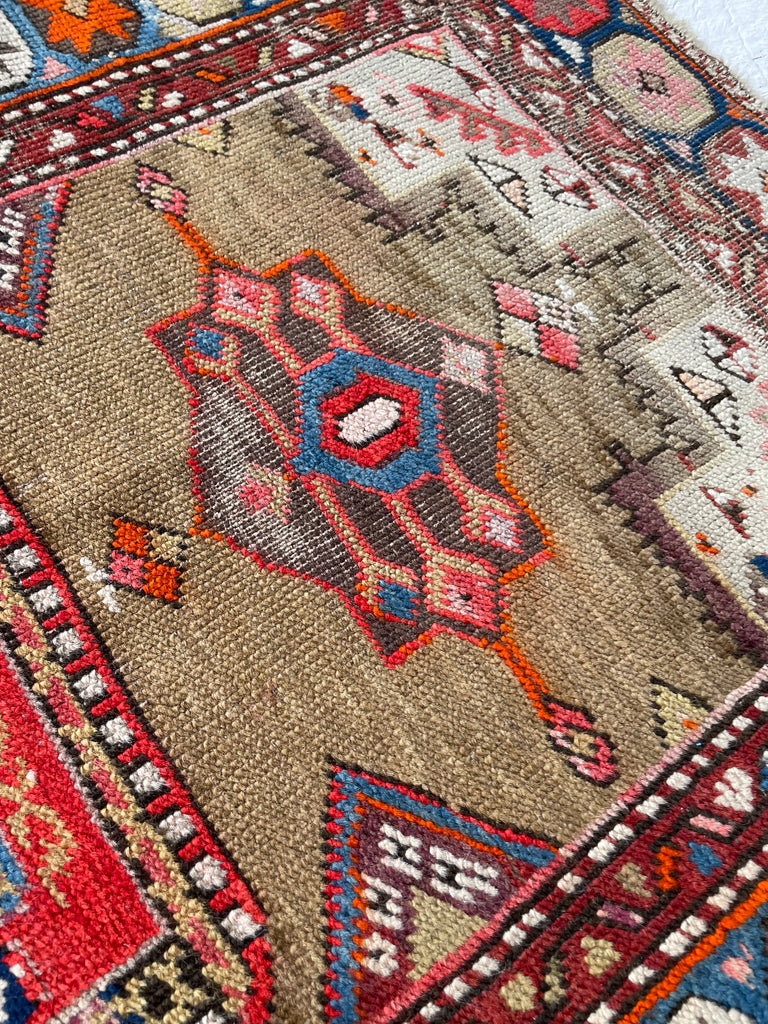 RESERVED FOR LF INTERIORS***  ENERGIZED RAW Camel Hair BEAUTY | Super Decorative "Karadagh" Design with Anatolian Stars | 2.10 x 11.5