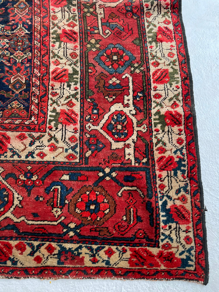 SOLD | FINE Antique Persian Malayer with Several Designs | Herati Field with Serapi Border | ~ 7 x 10