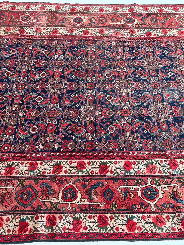 SOLD | FINE Antique Persian Malayer with Several Designs | Herati Field with Serapi Border | ~ 7 x 10