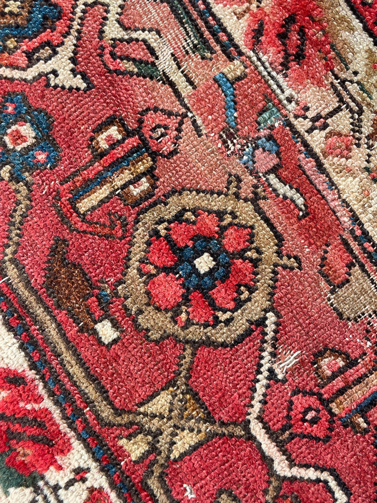 SOLD | FINE Antique Persian Malayer with Several Designs | Herati Field with Serapi Border | ~ 7 x 10
