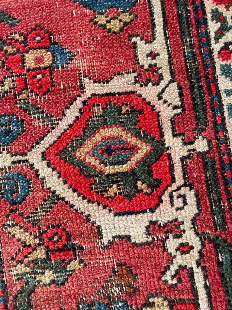 SOLD | FINE Antique Persian Malayer with Several Designs | Herati Field with Serapi Border | ~ 7 x 10
