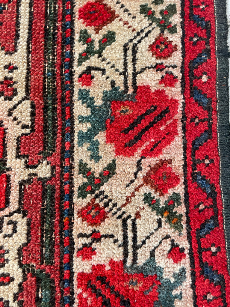 SOLD | FINE Antique Persian Malayer with Several Designs | Herati Field with Serapi Border | ~ 7 x 10