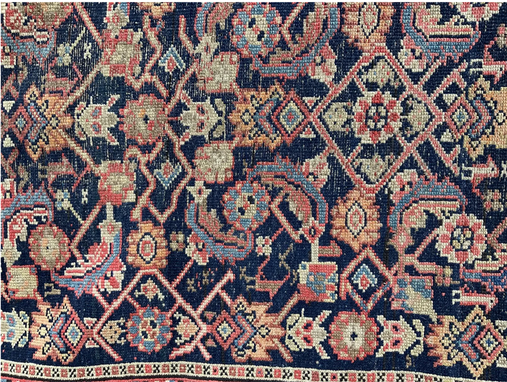 RESERVED FOR DANIEL*** Coming Soon... STUNNING Antique Malayer Runner | Gorgeous Water Garden Pattern with Rare Flower/Tree Border | 3.8 x 12.5