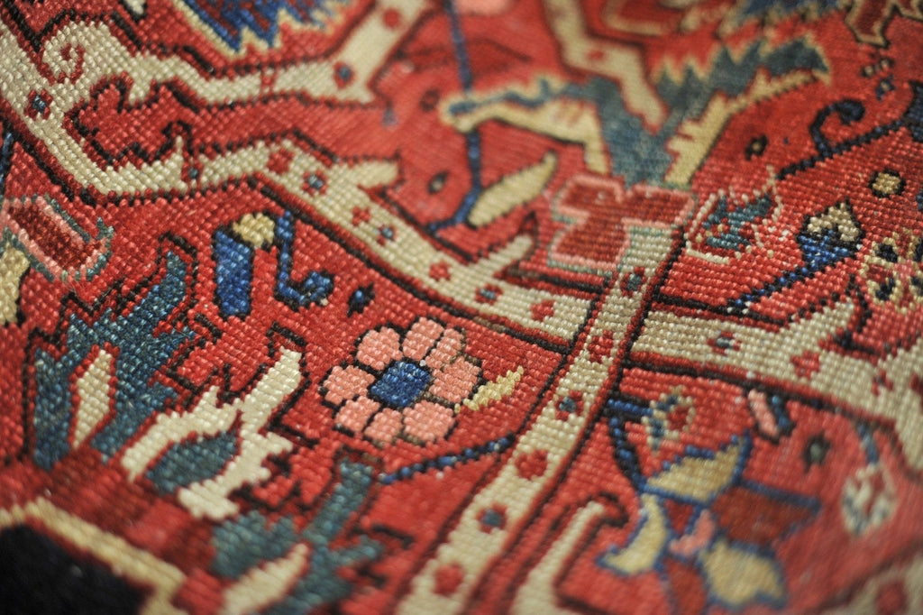 Collector's Piece | SENSATIONAL Tribal Masterpiece | Antique Persian Serapi Heriz Dream |  9.6 x 12.7
