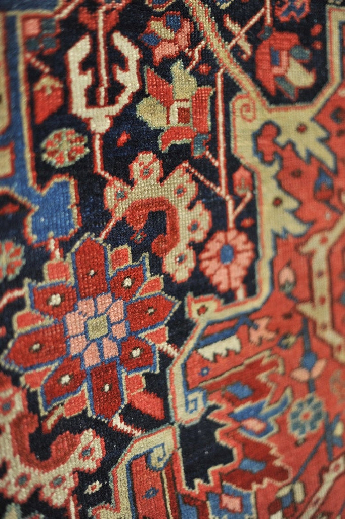 Collector's Piece | SENSATIONAL Tribal Masterpiece | Antique Persian Serapi Heriz Dream |  9.6 x 12.7