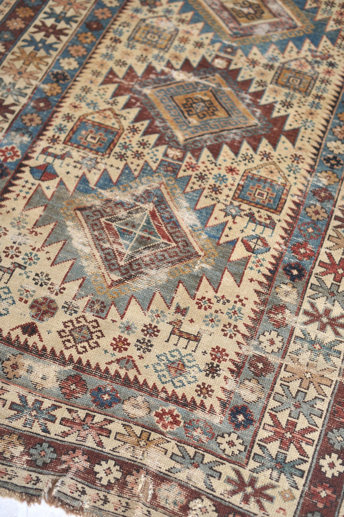 RESERVED*** 3.5 x 4.11 | Ophelia  | Fine Antique Shirvan Caucasian Rug