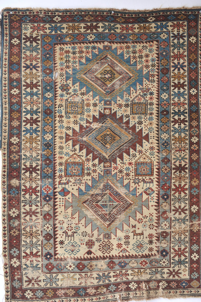 RESERVED*** 3.5 x 4.11 | Ophelia  | Fine Antique Shirvan Caucasian Rug