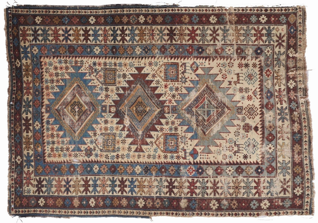 RESERVED*** 3.5 x 4.11 | Ophelia  | Fine Antique Shirvan Caucasian Rug