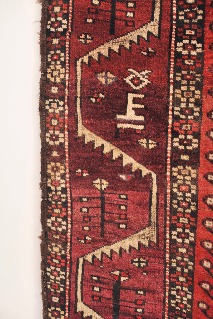 4.11 x 10.8 | Esmeralda | Antique 1940's tribal rug
