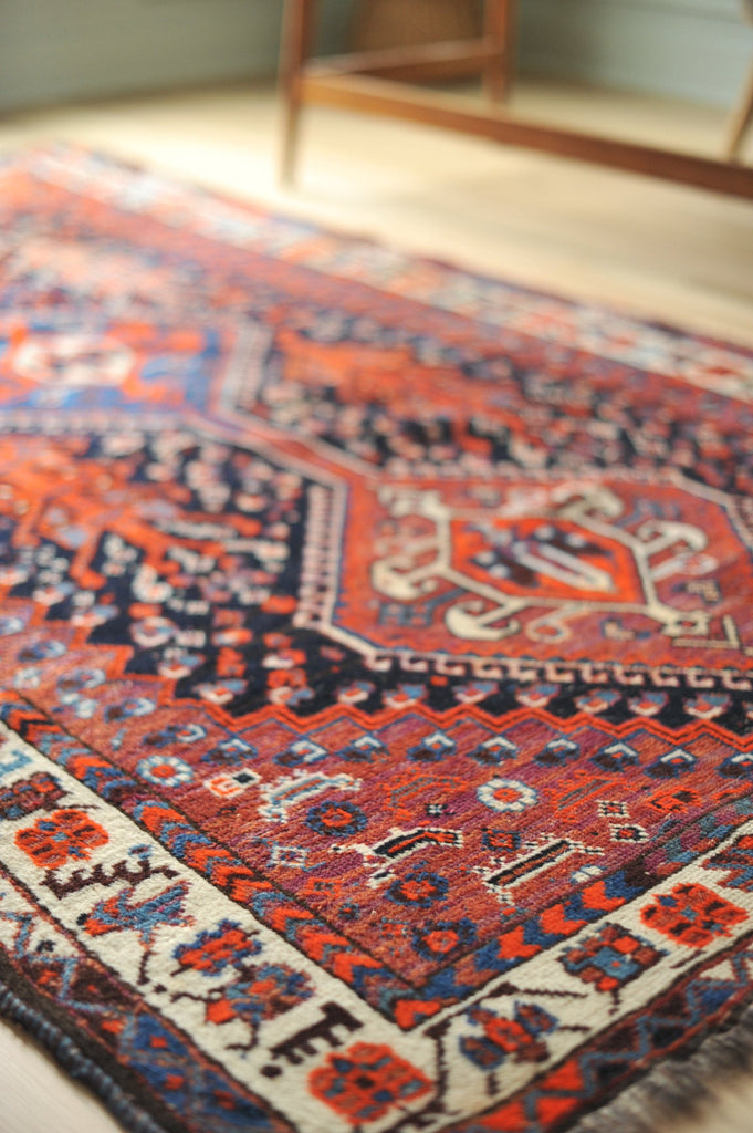 SOLD | 4.8 x 8 | Vintage tribal rug Shiraz Rug | Harriet