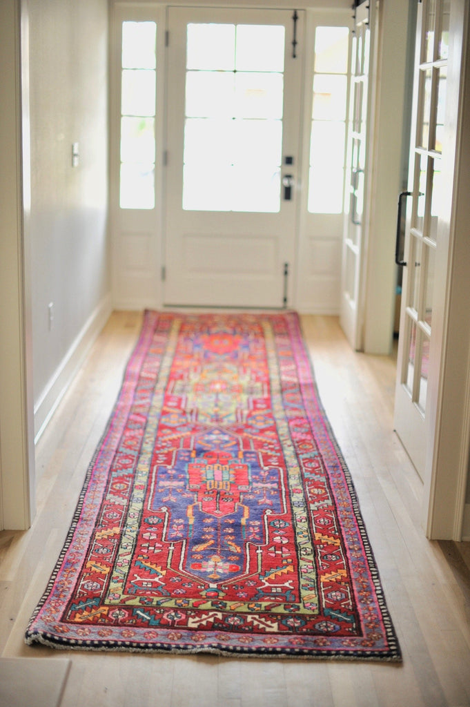 SOLD | 3.5 x 14.8 | Alice | Vintage colorful geometric long tribal runner