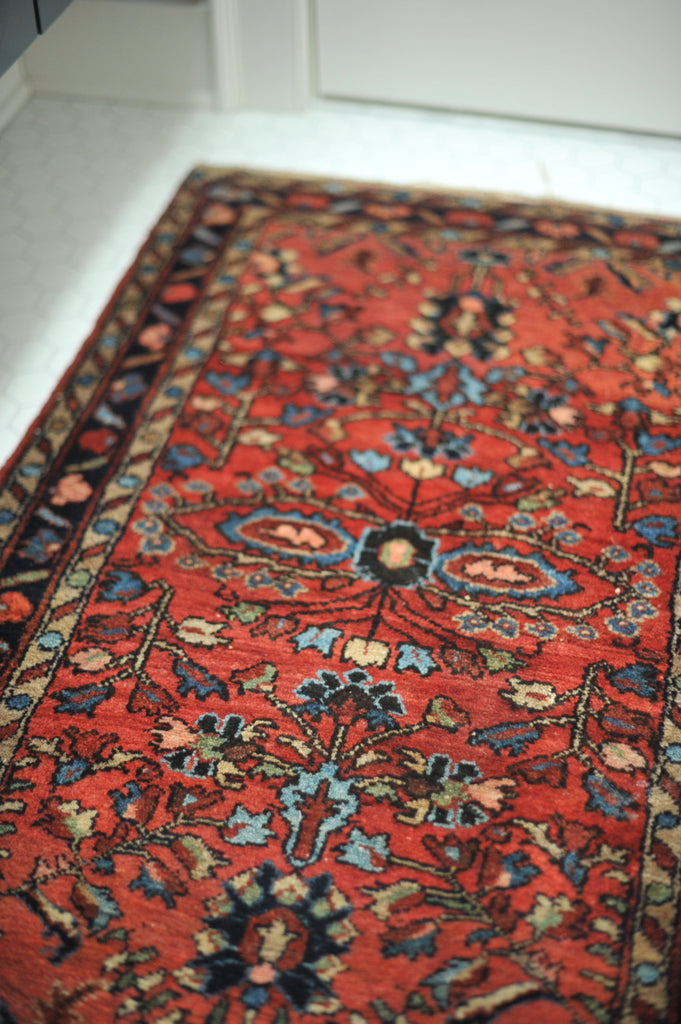 2.5 x 4.1 | Semi Antique Floral Boho Handmade Rug