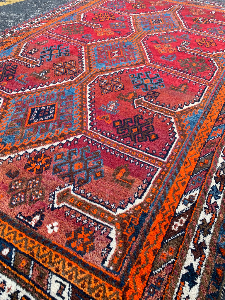 5.4 x 9 | Vintage Colorful Geometric Plush Village Rug | Pippy