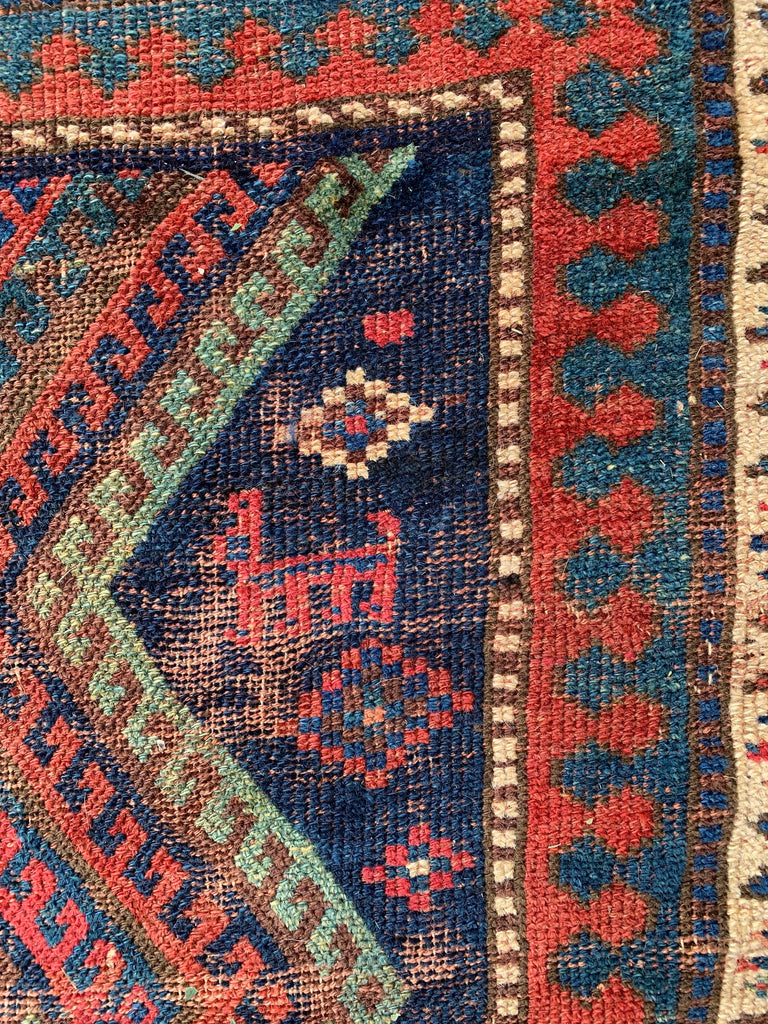 Jommi | 4.5 x 8.11 | Mesmerizing Geometric Antique Tribal Rug Wide Runner