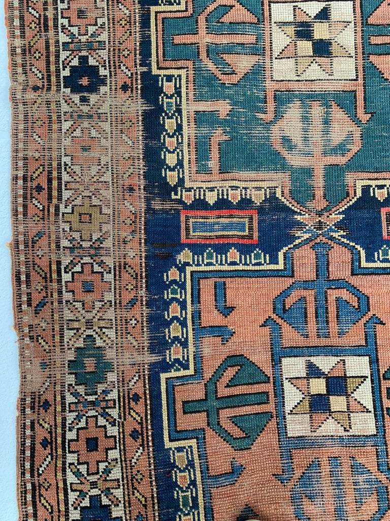 3.11 x 6.5 | Sensational High-End Antique Kazak rug | Santa Fe
