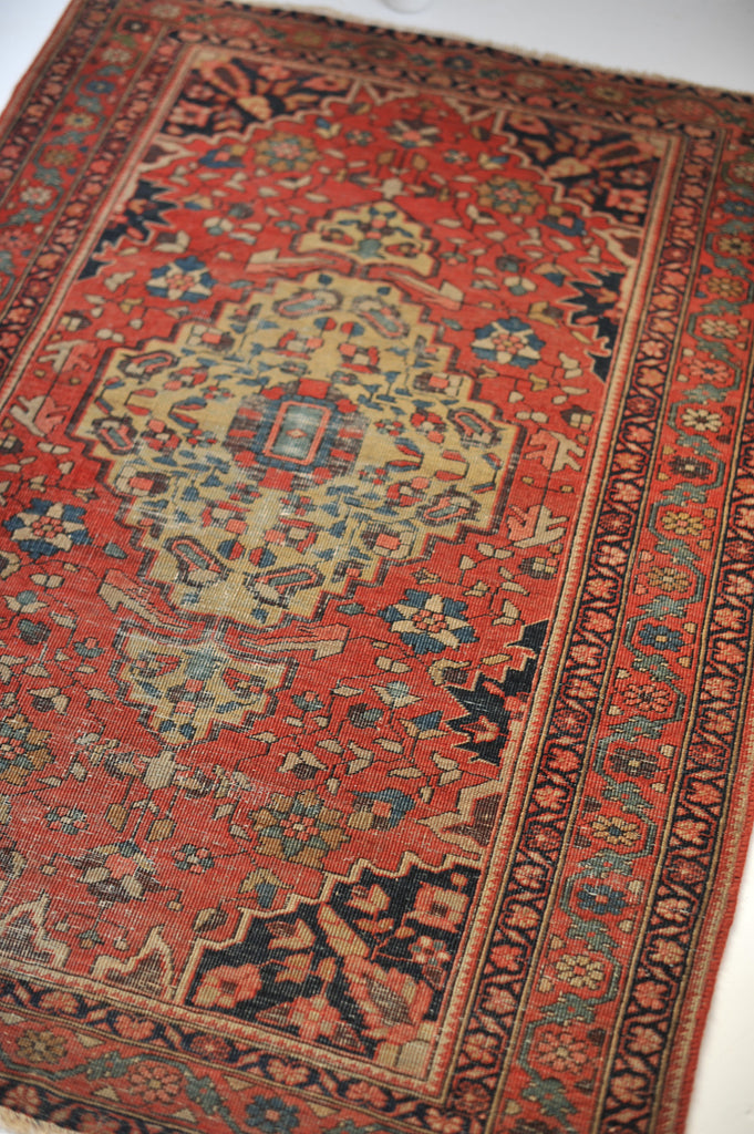 3.5 x 4.10 | Extremely Fine Sophisticated Antique Persian Ferahan Rug