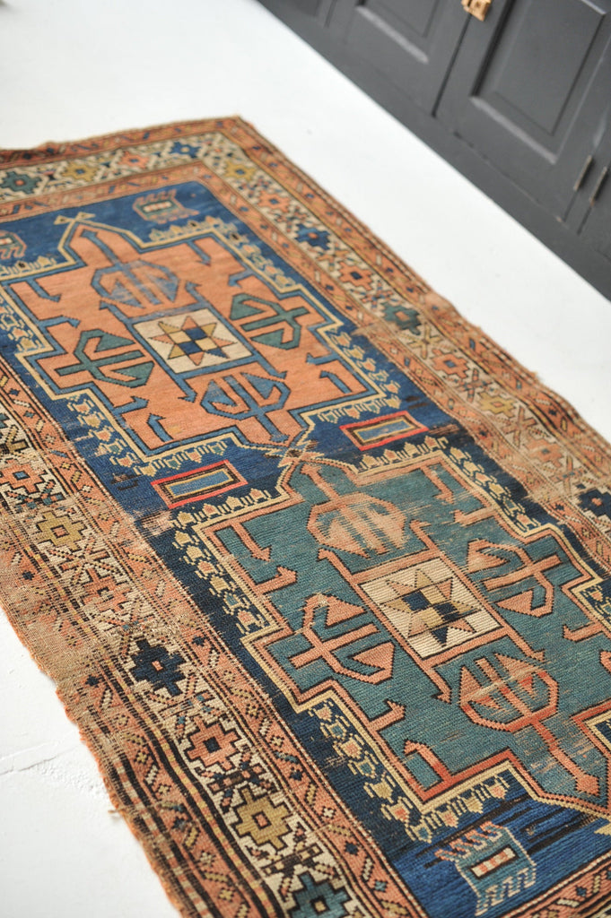3.11 x 6.5 | Sensational High-End Antique Kazak rug | Santa Fe