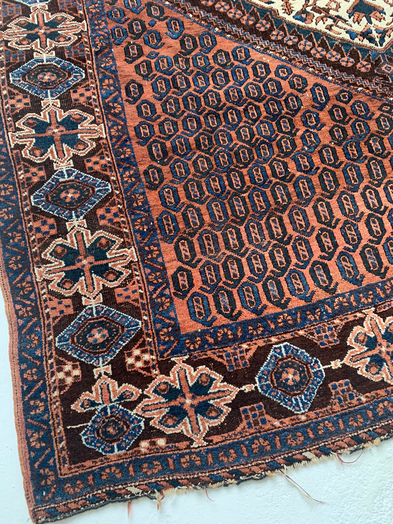 5.2 x 6.3 | Incredible Square Antique Village Tribal Rug  | Layla