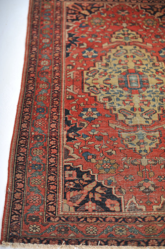 3.5 x 4.10 | Extremely Fine Sophisticated Antique Persian Ferahan Rug