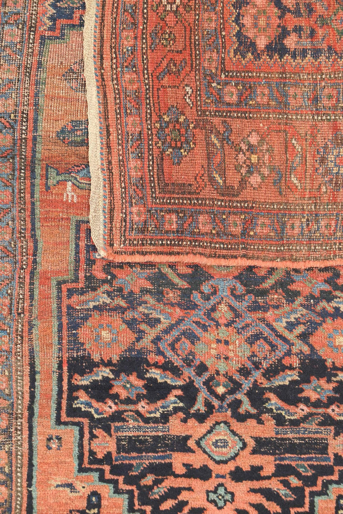 4 x 6.5 | DIVINE Antique Nomadic Artistic GEM | Terracotta, Greens, Blackish-Indigo | Jude