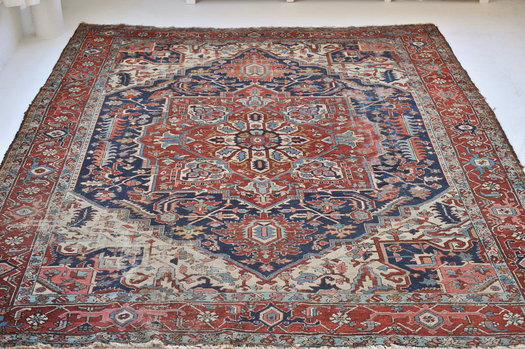 SOLD | 10x12  | Iconic and Powerful Geometric Antique Karaja Village Rug | Kavon
