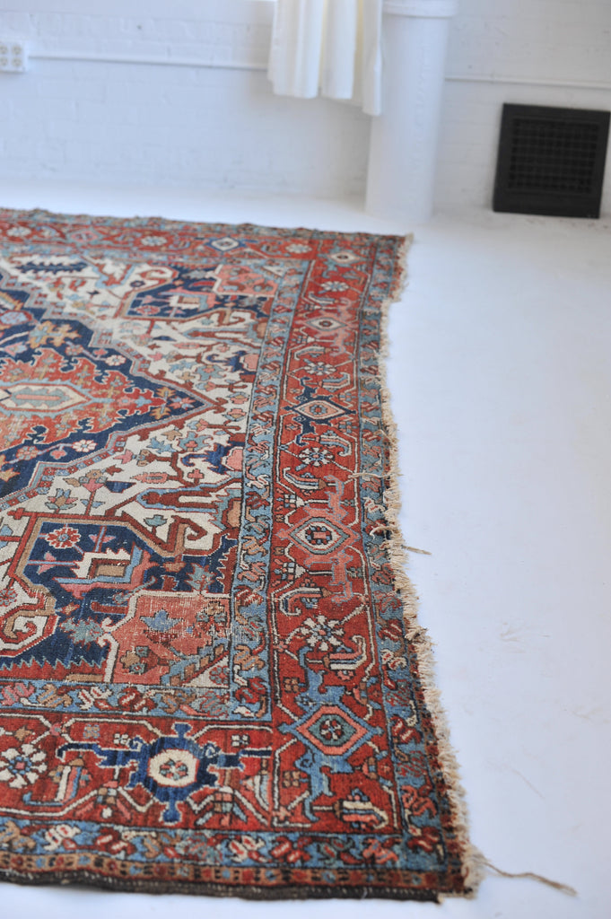 SOLD | 10x12  | Iconic and Powerful Geometric Antique Karaja Village Rug | Kavon