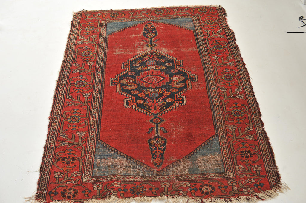 3.8 x 5.4 | Bold and Powerful Antique Tribal Rug | Roy