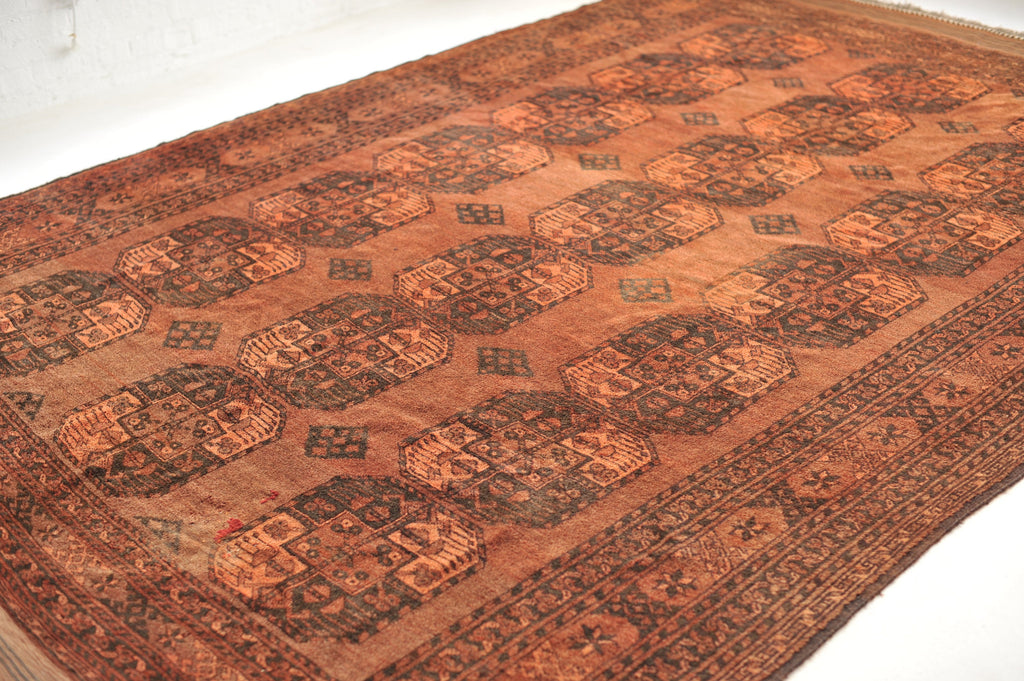SOLD | 8.1 x 11.9 | Full Pile Nomadic Antique Elephant Track Rug | Penny