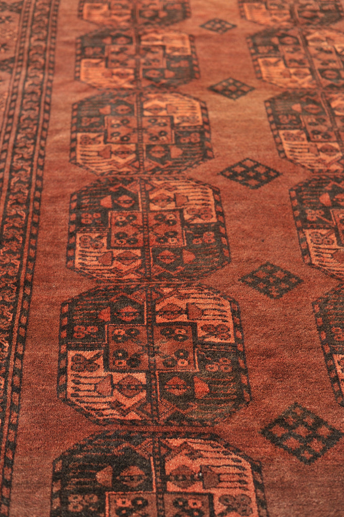 SOLD | 8.1 x 11.9 | Full Pile Nomadic Antique Elephant Track Rug | Penny