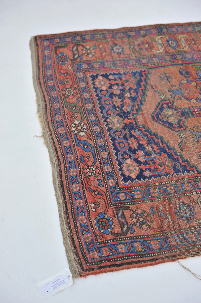 4 x 6.5 | DIVINE Antique Nomadic Artistic GEM | Terracotta, Greens, Blackish-Indigo | Jude