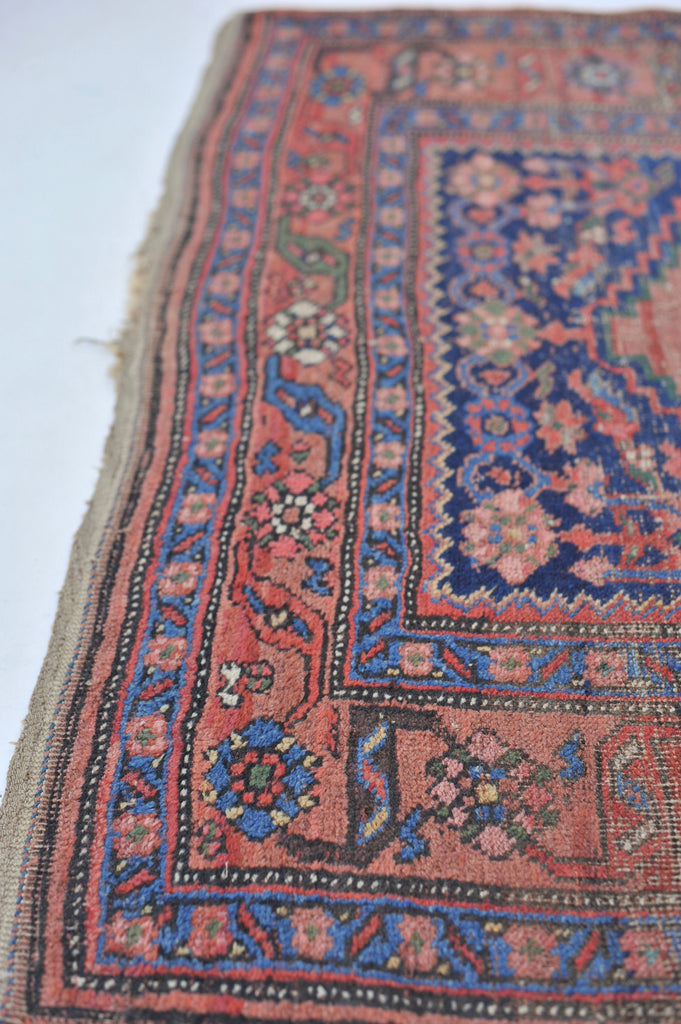4 x 6.5 | DIVINE Antique Nomadic Artistic GEM | Terracotta, Greens, Blackish-Indigo | Jude