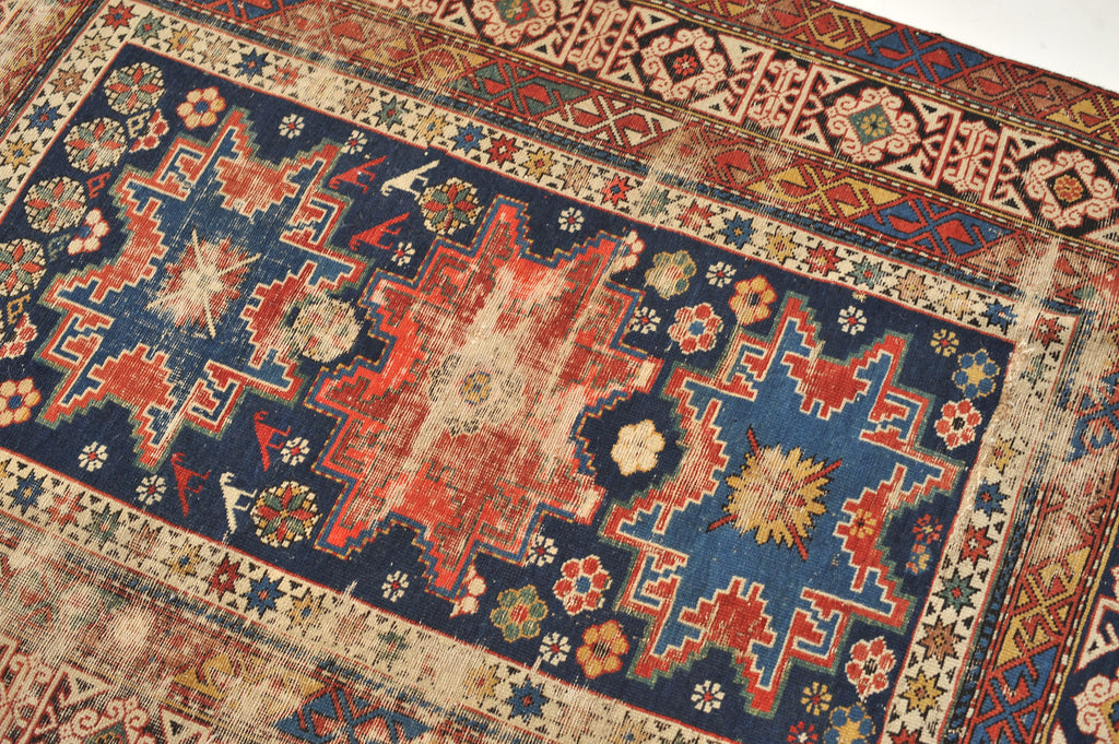 3 x 5 | Incredible Antique Rug from the Caucasian Mountains | Drake