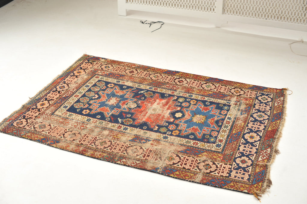 SOLD | ~ 3 x 5 | Incredible Antique Rug from the Caucasian Mountains | Drake