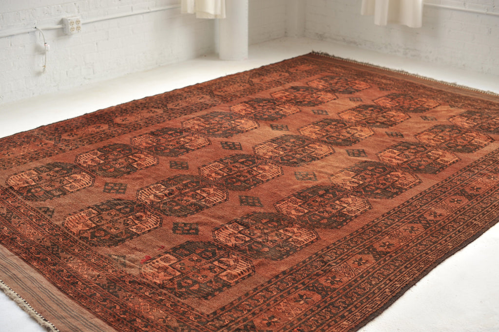 SOLD | 8.1 x 11.9 | Full Pile Nomadic Antique Elephant Track Rug | Penny