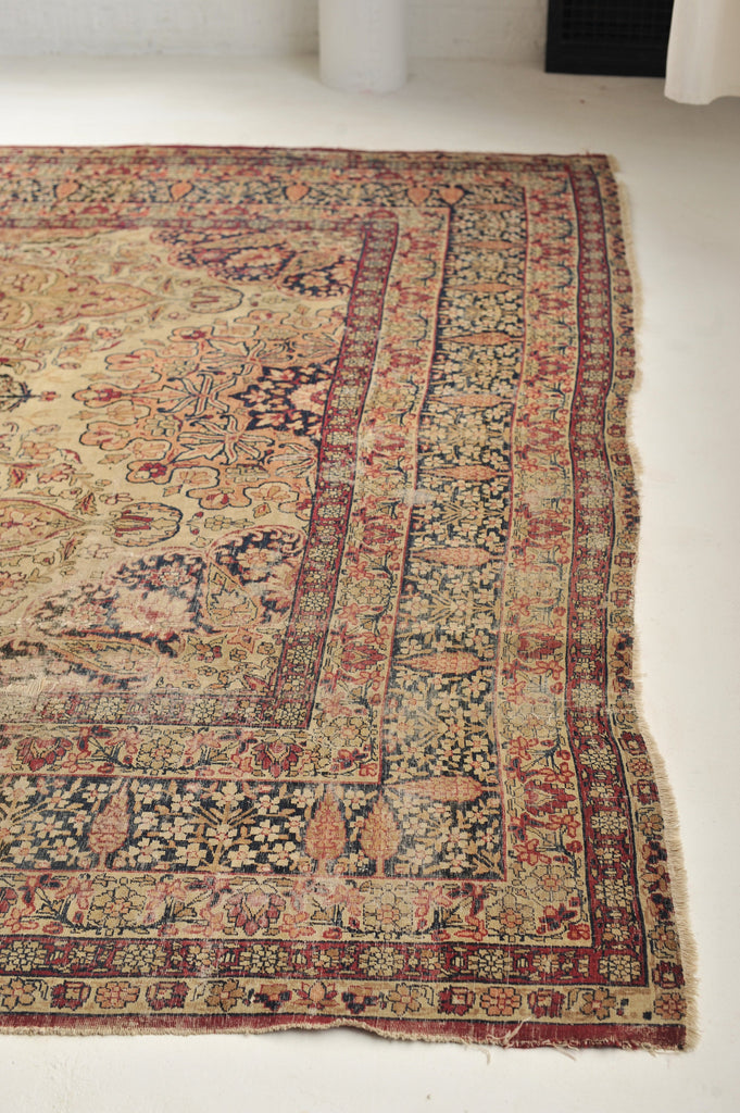 SOLD | 8.5 x 11.10 | High-End Botanical & Architecturally Inspired Antique Rug | Lola
