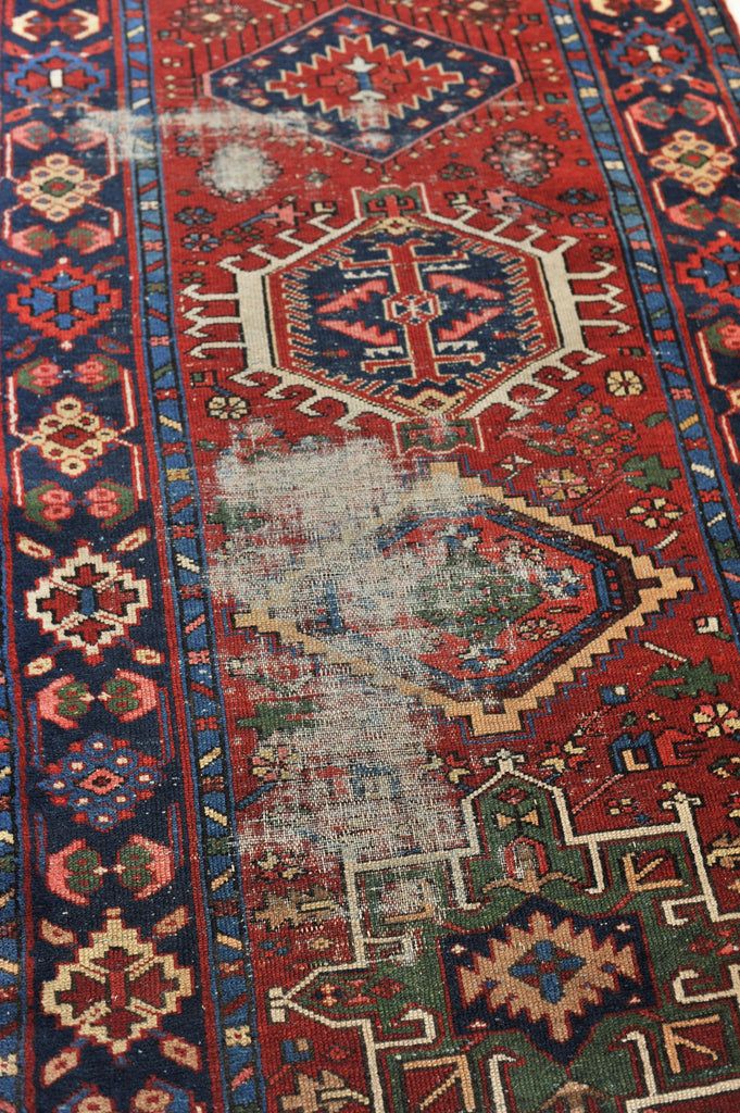 Antique Runner | 3.1 x 13.10 | Beautiful Geometric Tribal Antique Runner Rug