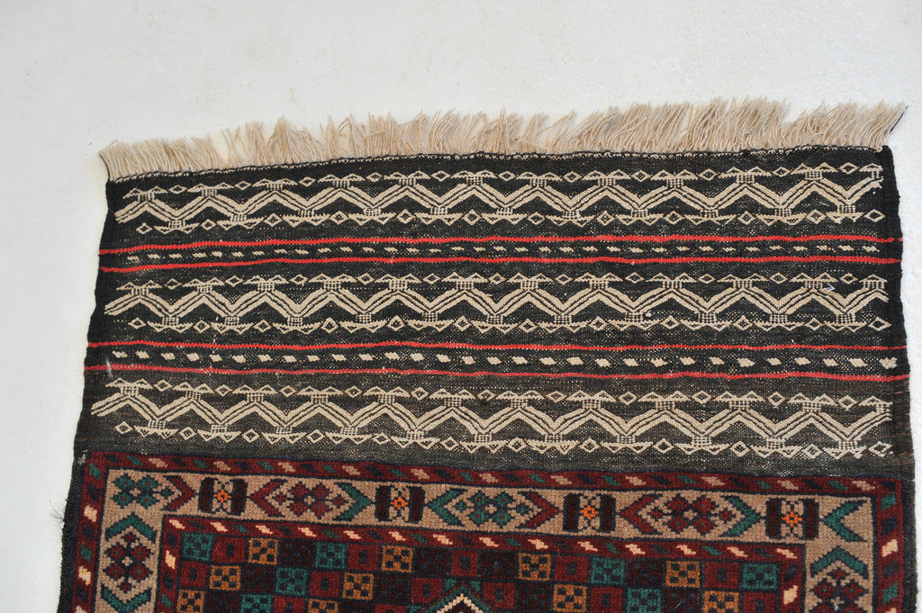 Vintage Rug | 2.8 x 5 | Boho Geometric Tribal Rug