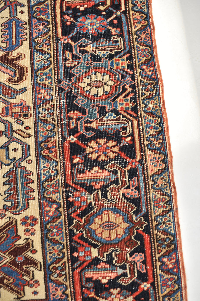 SOLD | Amazing Blooming Jungle in European Size - Vintage Rug | 7.5 x 10.10 | Unusual All-Over Ivory and Cream Tribal Rug