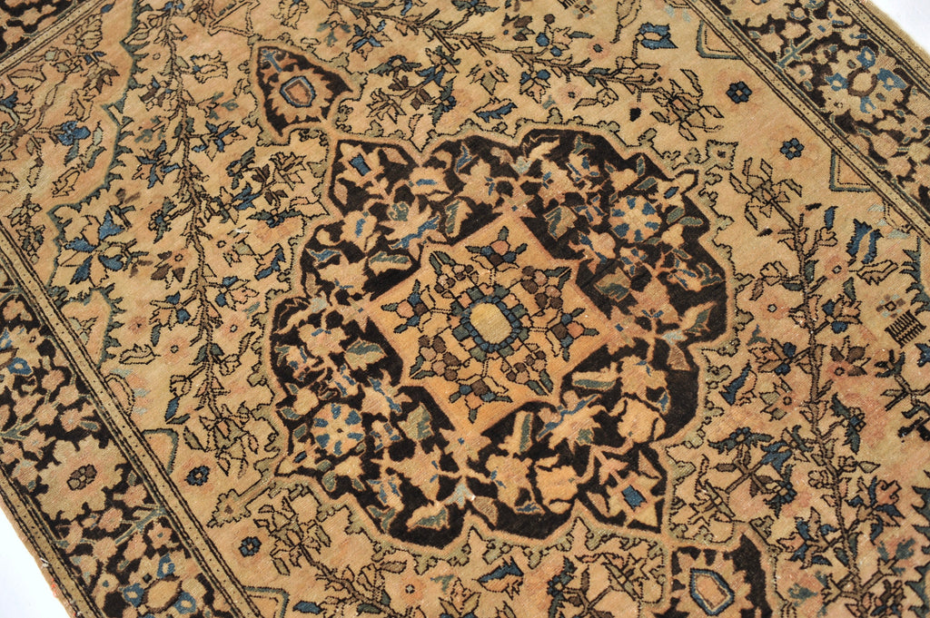SOLD | Antique Rug | 3.6 x 4.10 | Subtle and Softer Apricot, Salmon, and Old Rose