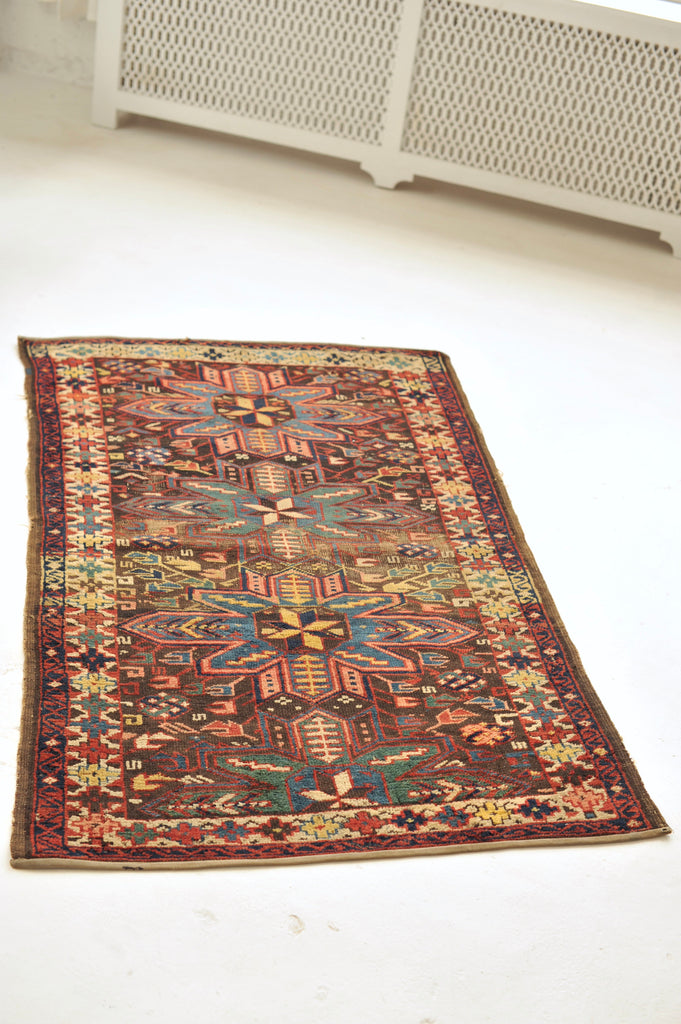 Antique Rug | 3 x 5 | FANTASTIC Old Caucasian Tribal Rug